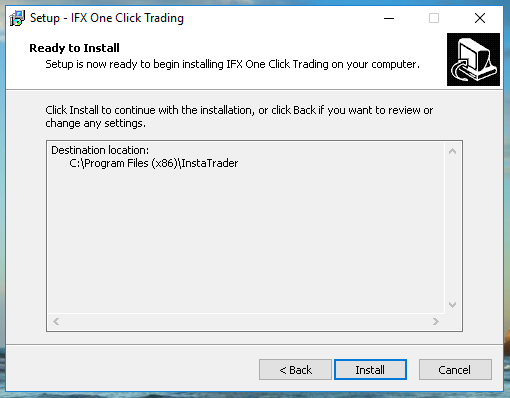 One click trading. Screenshot